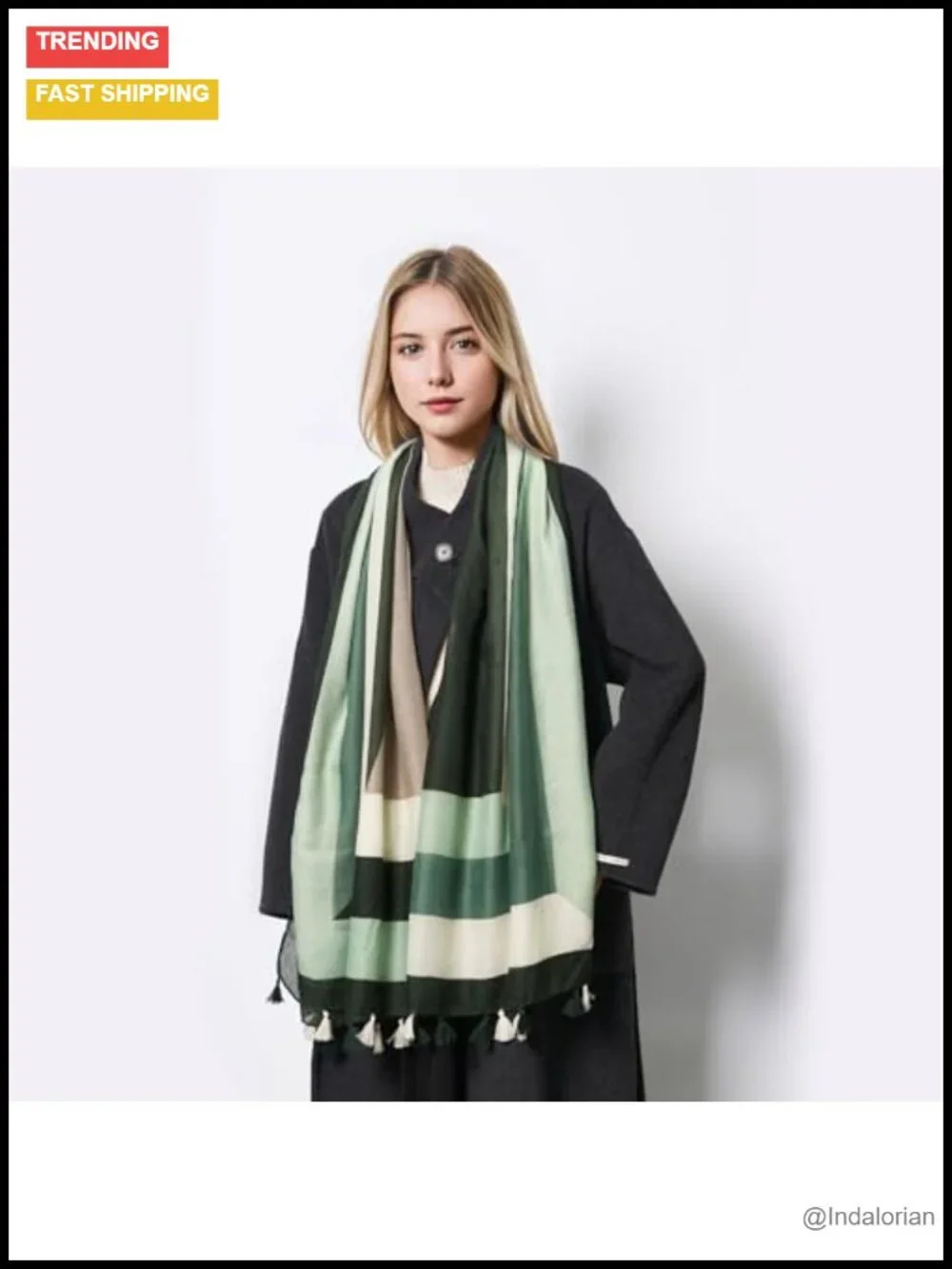 Lightweight Soft Floral Leopard Scarf for Women Fashion Shawl Wrap with Fringe